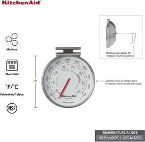 img 3 attached to KitchenAid KQ903 Stainless Steel 3-in-1 Dial Oven/Appliance Thermometer with Temperature Range from 100F to 600F