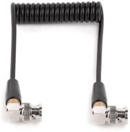 🔌 wooden camera coiled bnc cable, 10-20" with right-angle connectors - hd/sdi for wireless systems & on-board monitors logo