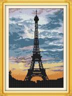 enhance your home decor with the tower at dusk: 11ct cross stitch counted kits stamped kit logo