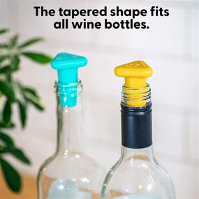 img 2 attached to 🍷 Shinemade Wine Stoppers: Set of 4 Silicone Corks for all Bottles - Efficient Uncorking, Heavy-Duty Design