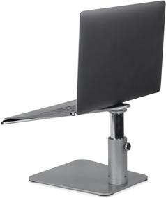 img 2 attached to 📱 Mount-it! Adjustable Height Laptop Stand for MacBook: Ergonomic Riser for MacBook Air, Pro, and 11-15 inch Laptops