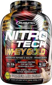 img 4 attached to 🍪 MuscleTech Nitro-Tech Whey Gold Cookies and Cream Protein Powder - 5.5 lbs (76 Servings): Ideal Protein Supplement for Women & Men