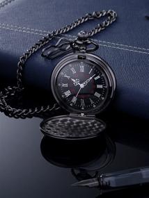 img 3 attached to Timeless Elegance and Functionality: ⌚ Mudder Smooth Antique Quartz Pocket Watch