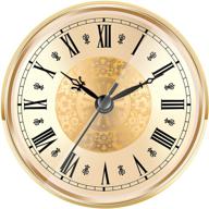 ⏰ hicarer 4.3 inch/ 110mm gold trim quartz clock insert with roman numeral and smooth quartz movement logo