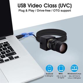 img 2 attached to 📷 SVPRO Telephoto Webcam Mac Compatible: High-resolution USB Camera with 5-50mm Optical Zoom Lens, Manual Focus & UVC PC Cam for Security & Streaming - 1280x720 USB2.0 CMOS Video Camera for Windows/Linux/Android/MAC