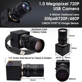 img 1 attached to 📷 SVPRO Telephoto Webcam Mac Compatible: High-resolution USB Camera with 5-50mm Optical Zoom Lens, Manual Focus & UVC PC Cam for Security & Streaming - 1280x720 USB2.0 CMOS Video Camera for Windows/Linux/Android/MAC