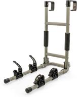 🚲 camco rv ladder mount bike rack - effortless installation on standard rv ladders, accommodates two bikes, foldable for compact storage (51492), black logo