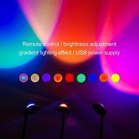 img 3 attached to 🌅 Transform your Space with Remote-Controlled Sunset Lamp Projector in 16 Colors - Ideal Home Decor for Photography, Selfies, Living Room, and Bedroom