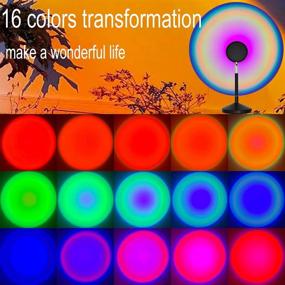 img 1 attached to 🌅 Transform your Space with Remote-Controlled Sunset Lamp Projector in 16 Colors - Ideal Home Decor for Photography, Selfies, Living Room, and Bedroom