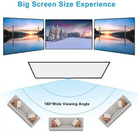 img 2 attached to 120 Inch 16:9 4K HD Projector Screen - Foldable Wrinkle-Free Polyester Double Sided Projection, High Contrast Anti-Crease Portable Movie Screen for Outdoor/Indoor Use, Movies, Meetings, Games
