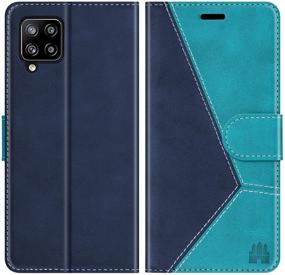 img 4 attached to 💼 Caislean Galaxy A42 5G Wallet Case | RFID Blocking, Card Holders, Shockproof Interior | Premium PU Leather Folio Kickstand | Magnetic Flip Folding Cover for Samsung Galaxy A42 5G (Blue)