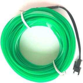 img 1 attached to 5M USB Neon Light Electroluminescent Wire Glowing Strobing Decorative Light For Xmas Party Pub Costume Cosplay Festival Decoration(Green)