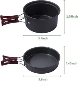 img 3 attached to Starryaura Cookware Lightweight Backpacking Non Stick