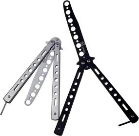 img 3 attached to 🦋 IETFULL Butterfly Knife Set for Flipping Tricks Training - Practice Comb with Unsharpened Blades (2Pcs)