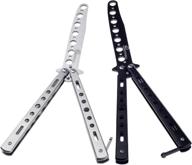 🦋 ietfull butterfly knife set for flipping tricks training - practice comb with unsharpened blades (2pcs) логотип