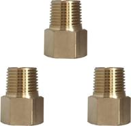 🔌 npt 1/2" male to g1/2" female brass pipe fitting reducer thread adapter - pack of 3 логотип