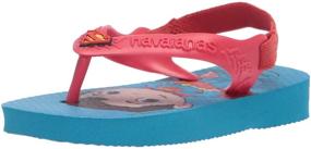 img 4 attached to 👦 Havaianas Герои Шлепанцы Бирюзовые: Прочная детская обувь для мальчиков-малышей для супергеройских приключений