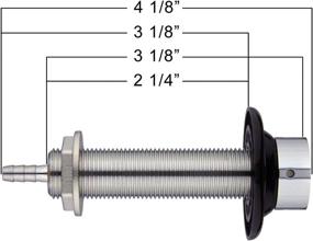 img 1 attached to 🍺 Kegco KC SHANK4-ASC Stainless Steel 4-Inch Shank with Nipple Assembly: A Reliable and Durable Option for Draft Beer Systems