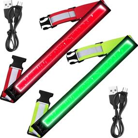 img 4 attached to 🌟 Stay Safe and Visible with our USB Rechargeable LED Reflective Belt for Running, Walking, and Cycling - Available in 2 Colors!