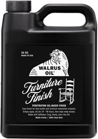 img 4 attached to 🛋️ WALRUS OIL Furniture Finish - Premium Blend of Polymerizing Safflower, Tung, and Hemp Seed Oils - For Hardwood Tables, Chairs, and More. 100% Vegan - 32oz Jug