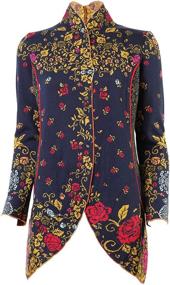 img 4 attached to IVKO Jacket Floral Pattern Marine