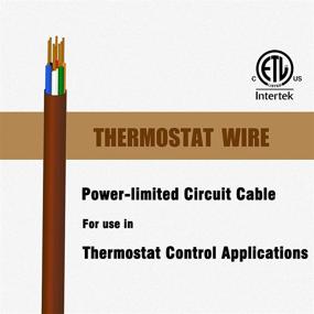 img 1 attached to Cableague Thermostat Wire 18/6 18 Gauge 6 Conductor ETL 18-6 25 Feet Brown (18-6 Brown