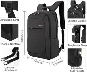 img 3 attached to KOPACK Laptop Backpack with USB Port for Slim 15.6 Inch Business Commute and Travel