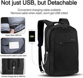 img 1 attached to KOPACK Laptop Backpack with USB Port for Slim 15.6 Inch Business Commute and Travel