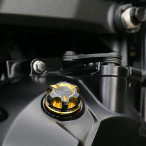 img 1 attached to MC MOTOPARTS T-Axis Gold CNC Oil Filler Cap Compatible With GSX-S1000 F GSX-S 750 GSX-R 750 600 2016 17