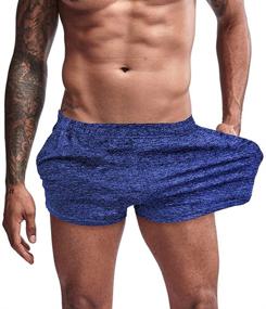 img 4 attached to 💪 Muscle Commander Men's 3-Inch Bodybuilding Shorts - Quick Drying Athletics Casual Shorts