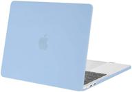 📱 mosiso macbook pro 13 inch case - 2016-2020 release a2338 m1 a2289 a2251 a2159 a1989 a1706 a1708, touch bar or no touch bar compatible, protective hard shell case cover in airy blue logo