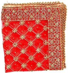 img 2 attached to Red Pooja Chunari Cloth Size