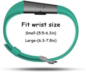 img 2 attached to Sophili Replacement Bands For Fitbit Surge Watch With Metal Buckle Fitness Wristband Strap Small Large(Teal/S)