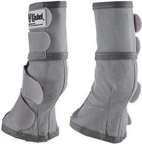 img 2 attached to 🐎 Cashel Crusader Horse Fly Protection Leg Guards: Set of Four, Grey, Draft - Ultimate Defense Against Flies for Your Equine Companion