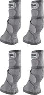 🐎 cashel crusader horse fly protection leg guards: set of four, grey, draft - ultimate defense against flies for your equine companion логотип