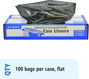 img 2 attached to 🛍️ STOUT Envision T5051B15 Total Recycled Content Bags - 100% Recycled Plastic, 65 gal Capacity, 1.50 mil Thickness (Pack of 100)