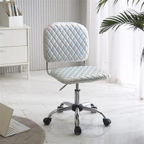 img 1 attached to 🌈 Holographic Silver Urban Shop Rolling Office Chair