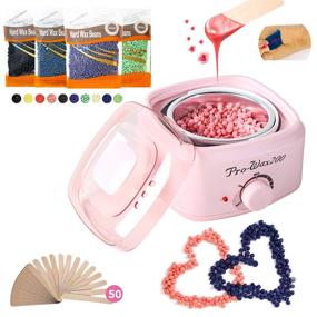 img 4 attached to 🔥 Portable Electric Hot Wax Warmer: Hair Removal Waxing Kit for Facial Bikini Area Armpit - Includes 400g Hard Wax Beans & 50 Wax Applicator Sticks