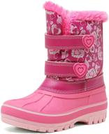 dream pairs ducko winter snow boots for ❄️ boys & girls - toddler/little kid/big kid ankle style logo