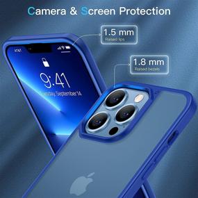 img 1 attached to 📱 Чехол CASEKOO для iPhone 13 Pro - тонкий защитный чехол из высококачественных материалов | Анти-отпечаток, защита от царапин, прозрачный матовый ударопрочный чехол 6,1 дюйма 2021 года, синий