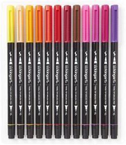 img 1 attached to 🎨 Discover Vibrant Creativity with KINGART PRO Dual Tip Brush Pens, Set of 24, Unique Colors - 24 Piece Set