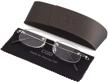 stylish rimless frameless magnifying reading vision care in reading glasses logo