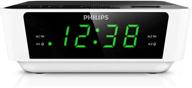 ⏰ philips digital alarm clock radio: bedroom fm radio with led display, easy snooze, sleep timer & battery backup logo
