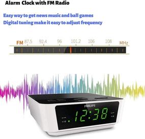 img 1 attached to ⏰ PHILIPS Digital Alarm Clock Radio: Bedroom FM Radio with LED Display, Easy Snooze, Sleep Timer & Battery Backup