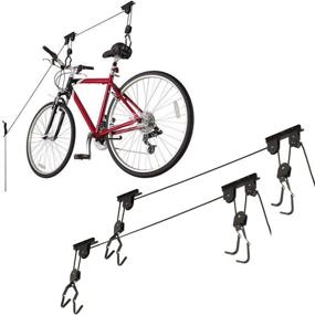 img 4 attached to 🚲 Effortless Storage Solution: Racor Bike Rack Lifts Ceiling Bicycle Mount 2 Pack