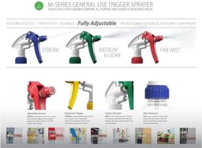 img 2 attached to 🌱 Bar5F Professional All-Purpose Spray Bottle 32 oz - 3 Pack, with Adjustable Green/White Sprayer Nozzle