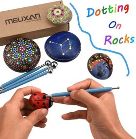 img 3 attached to Meuxan 10-Piece Dotting Tools: Ball Styluses for Rock Painting, Pottery Clay Modeling, and Embossing Art