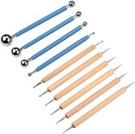 meuxan 10-piece dotting tools: ball styluses for rock painting, pottery clay modeling, and embossing art logo