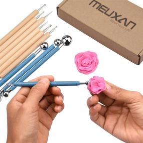 img 2 attached to Meuxan 10-Piece Dotting Tools: Ball Styluses for Rock Painting, Pottery Clay Modeling, and Embossing Art