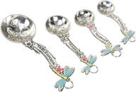 🦋 ganz 4-piece set of silver dragonfly measuring spoons in one size logo